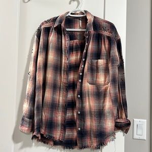 Free people plaid with detail size xs